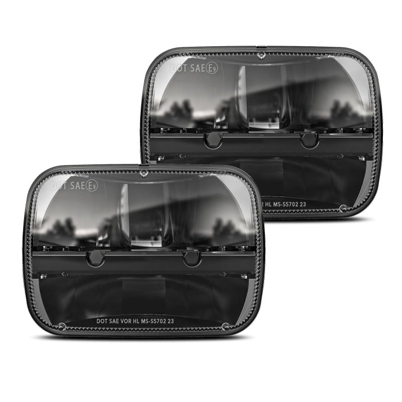 BICYACO 1 Pair 105W Rectangular 5x7/ 6x7 Inch Led Headlight High Low Beam Headlamp Compatible with Jeep Wrangler YJ Cherokee XJ Kenworth T300 1997-2010 Replacement H6054 H5054 H6054LL 69822 6052 6053 - Image 1